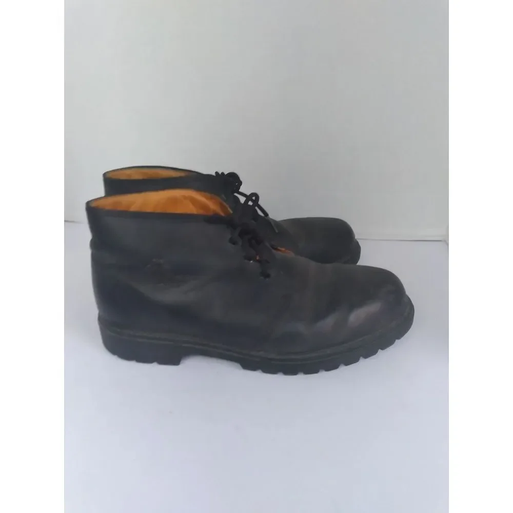 Classic‎ Black Leather Chukka Boots Lace-up Ankle Desert Combat Work Boots